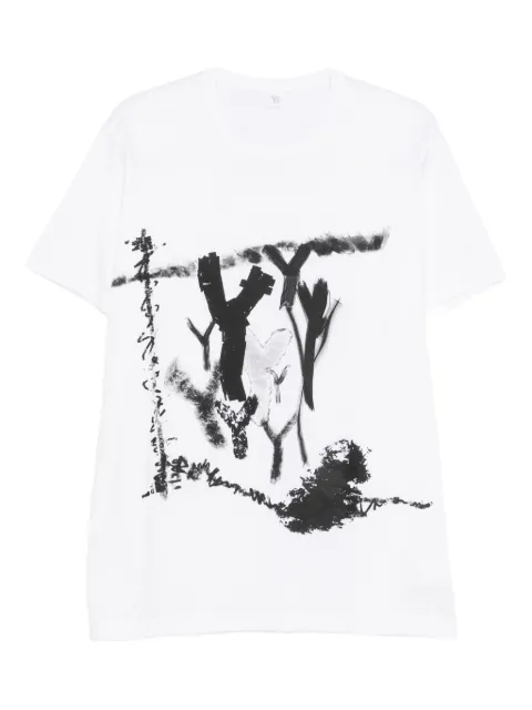 Y's cotton print T-shirt