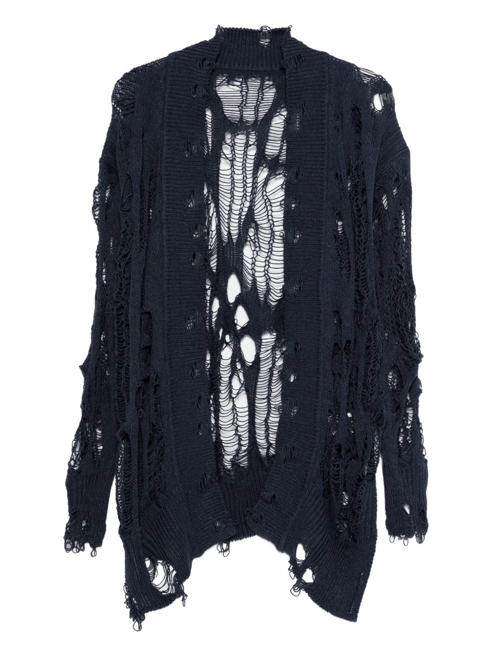 Y's distressed knitwear - Blu