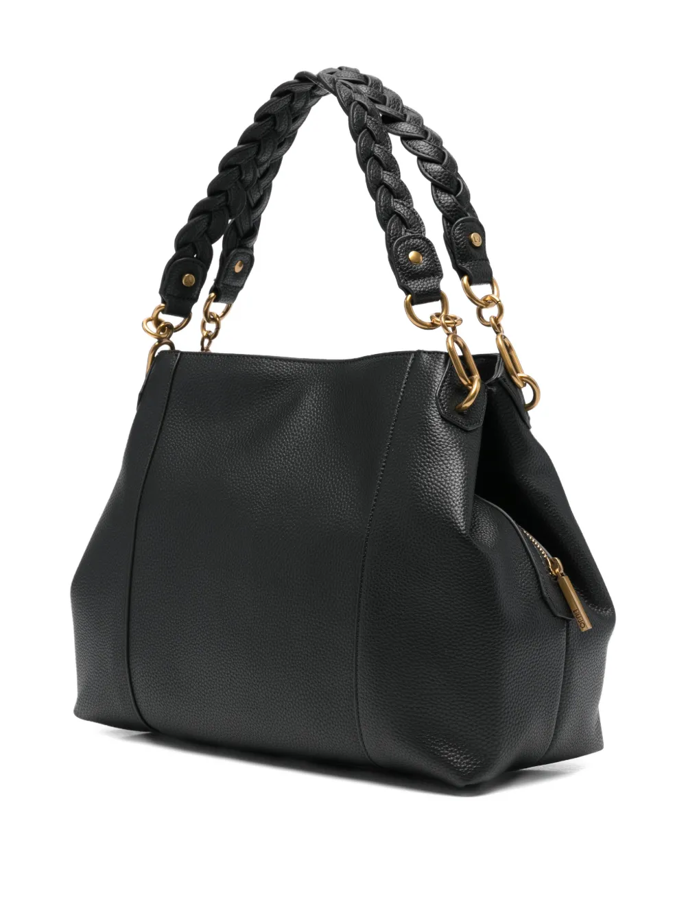 LIU JO medium 34 braided-handles tote bag - Zwart