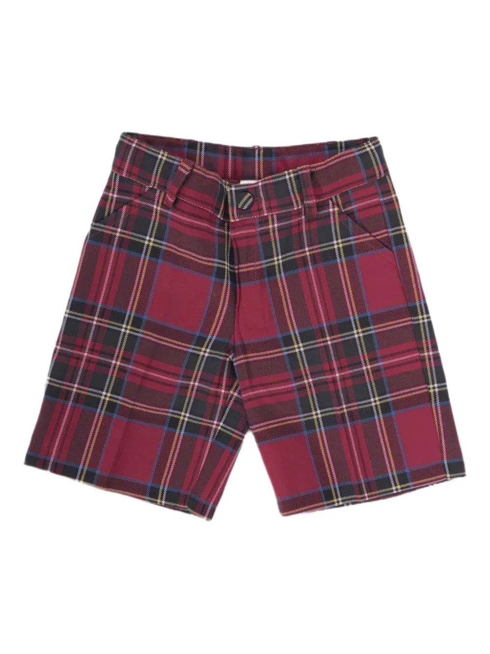 Baroni Firenze Babies' Tartan Shorts In Red