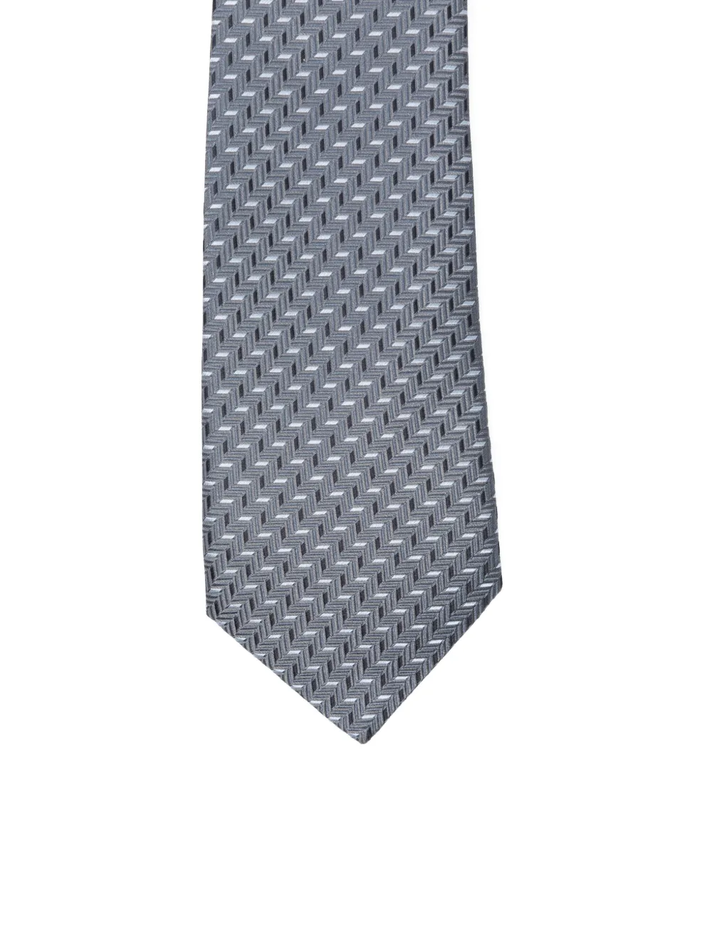 Canali Stropdas met geometrisch patroon Blauw