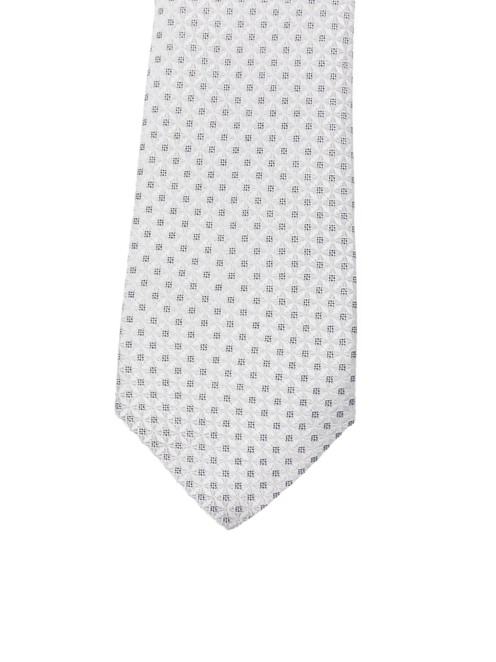  Canali Patterned Tie - Grey 