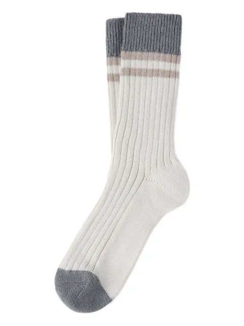 Brunello Cucinelli striped cotton socks