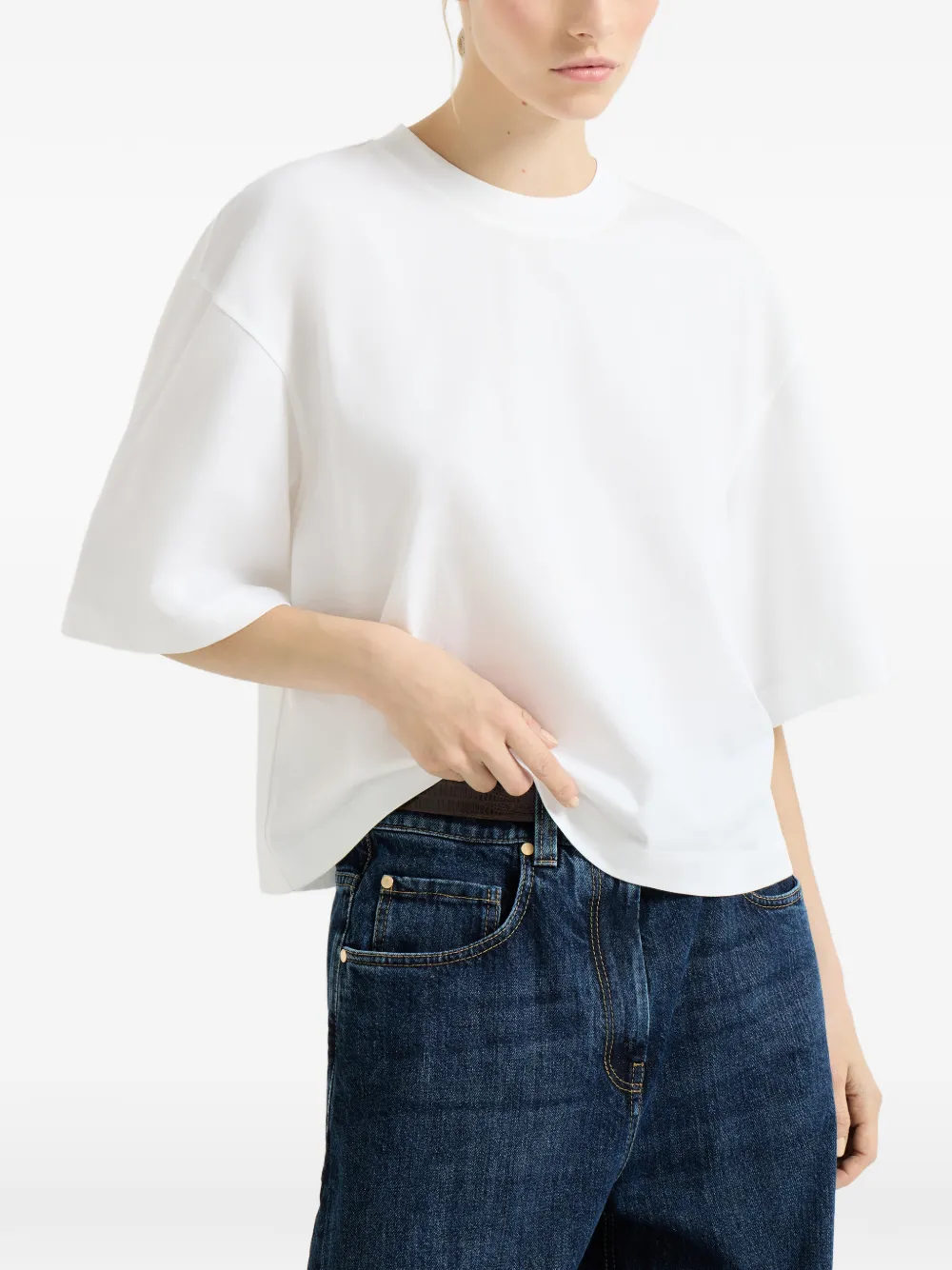 Brunello Cucinelli Crew-neck T-shirt In White