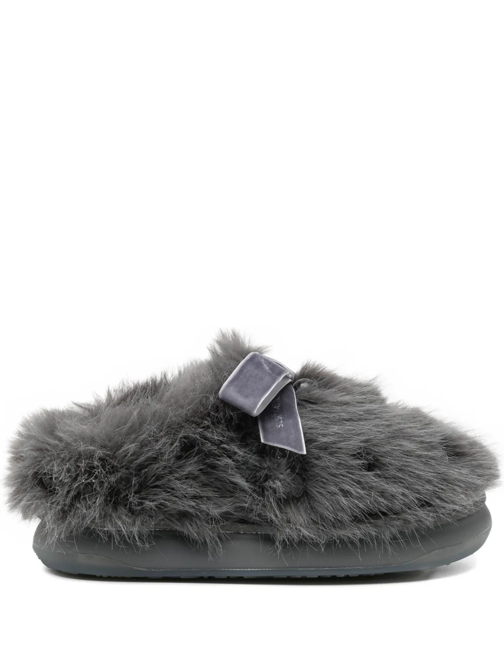 ROCKFISH x Susan Fang furry mules - Grigio