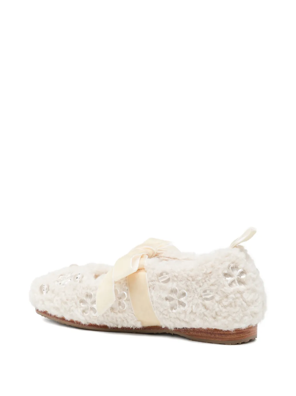  Rockfish X Susan Fang Furry Ballet Flats - Neutrals 