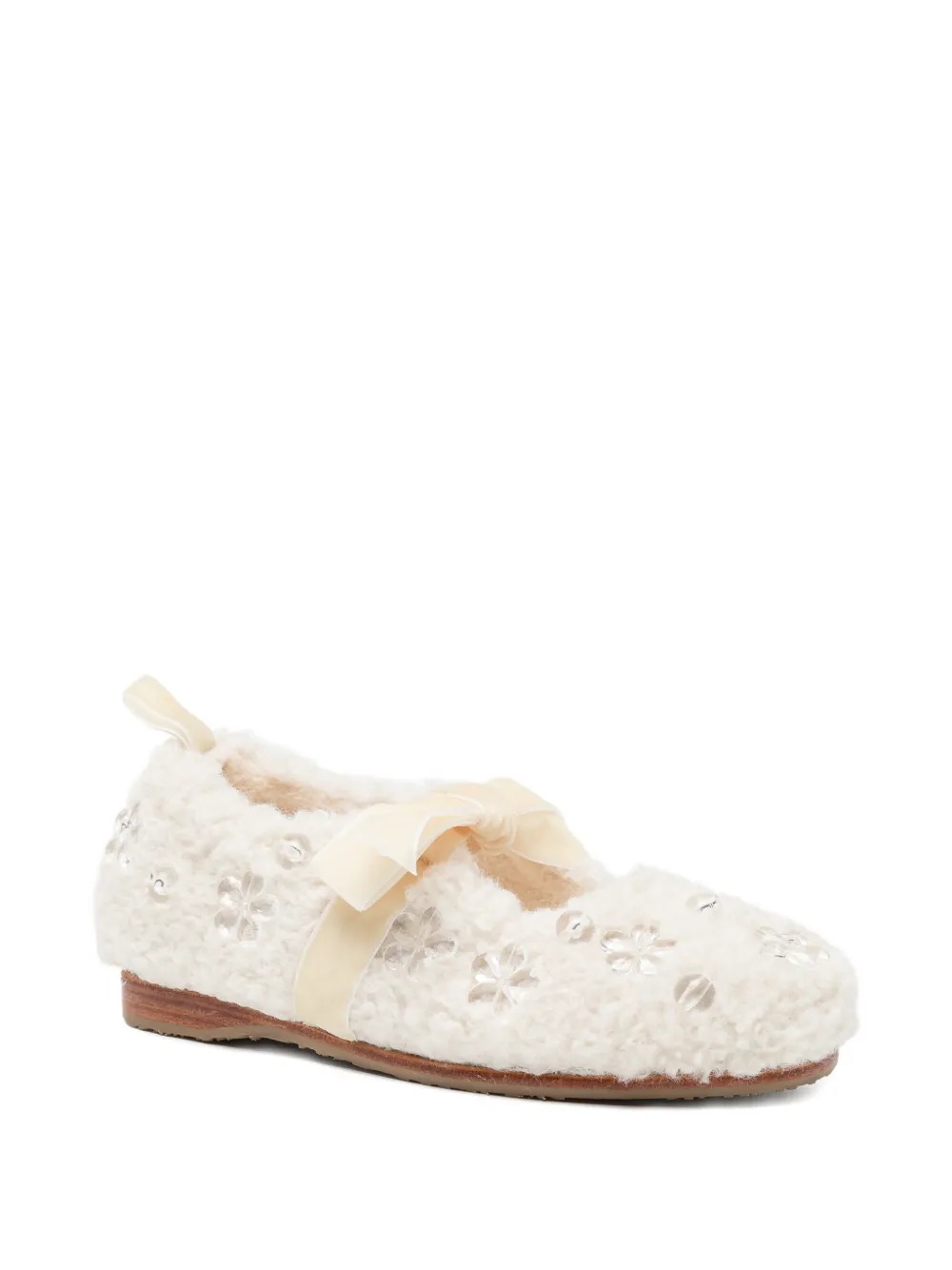 ROCKFISH x Susan Fang pluizige ballerina's - Beige