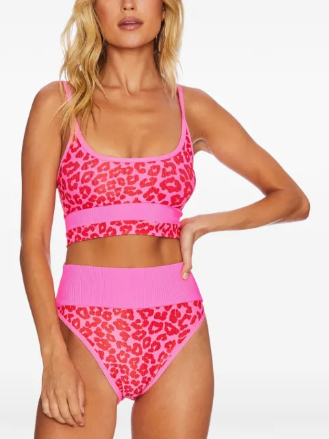 Beach Riot Eva animal-pattern bikini top