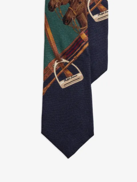 Ralph Lauren Purple Label equestrian-print tie