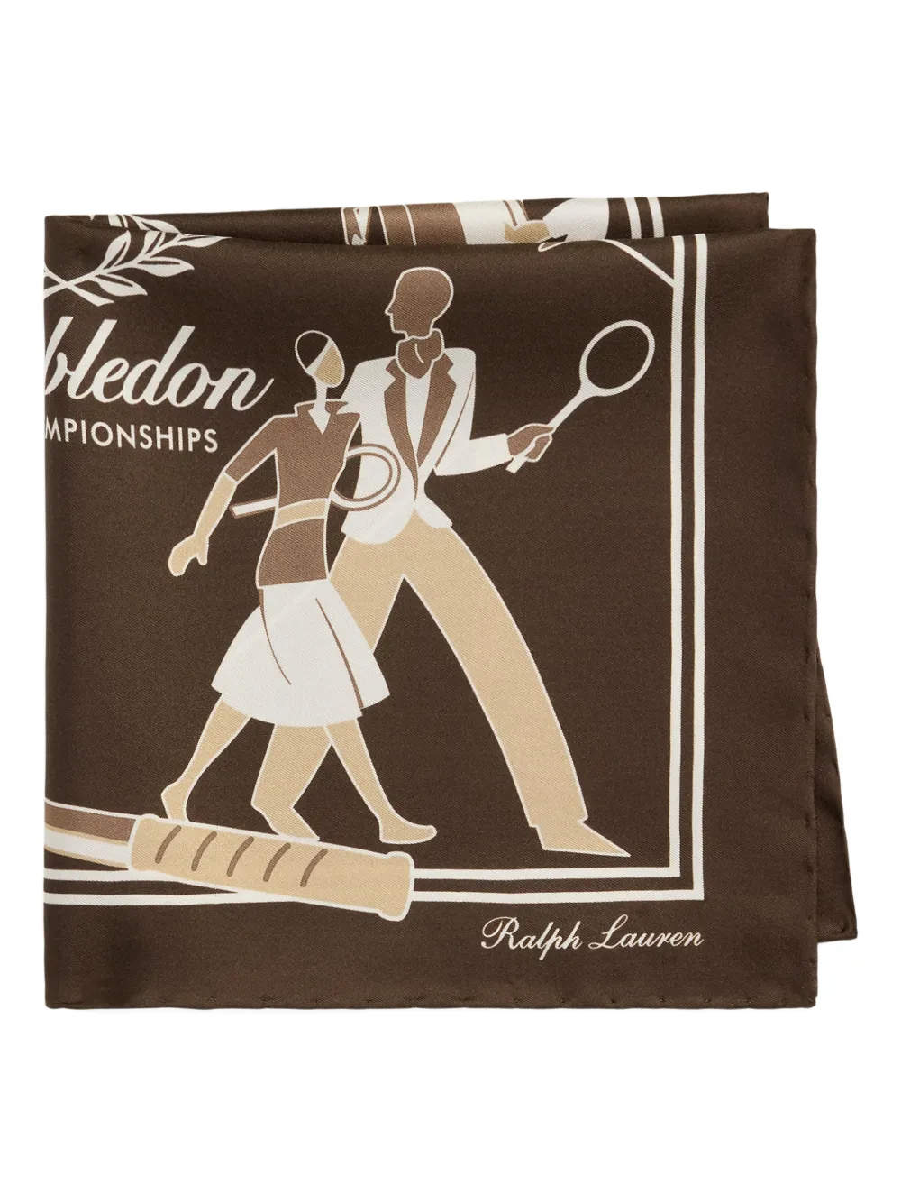 Ralph Lauren Purple Label Sciarpa con stampa - Marrone
