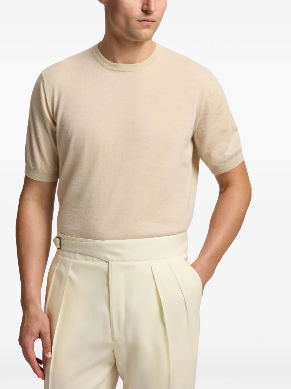 Ralph Lauren Purple Label T-shirt met korte mouwen Beige