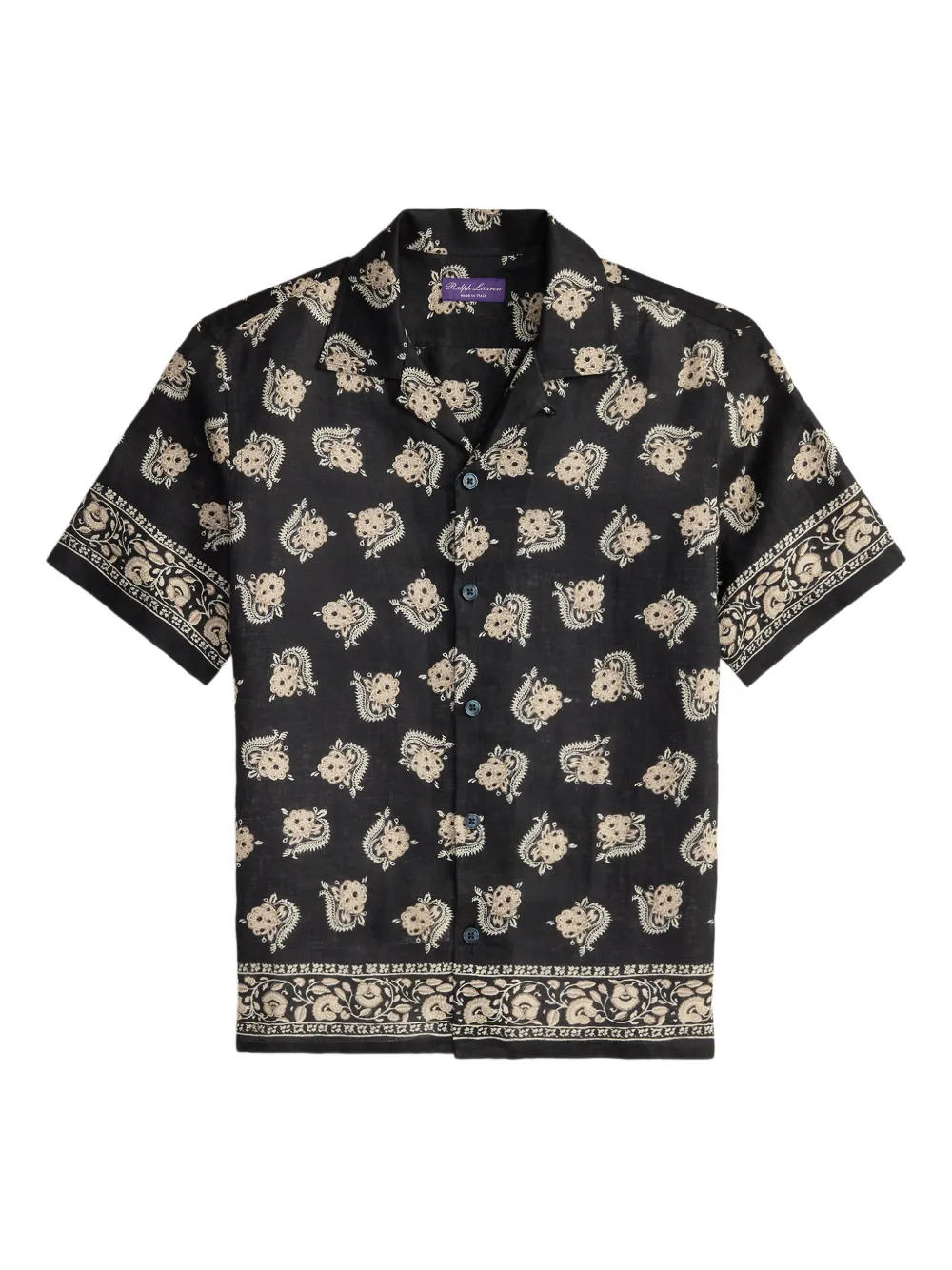 Ralph Lauren Purple Label Camicia con stampa - Nero