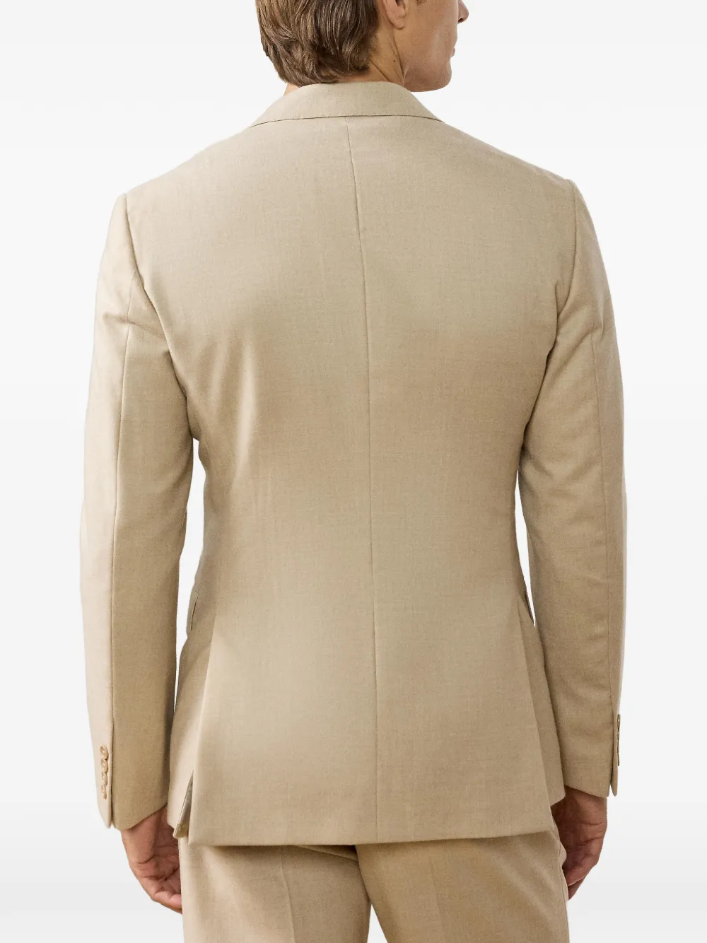 Ralph Lauren Purple Label Kent blazer met dubbele rij knopen en puntige revers Beige