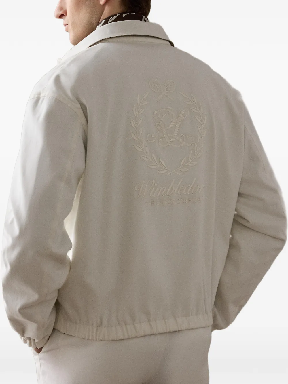 Ralph Lauren Purple Label Bomberjack met rits Beige