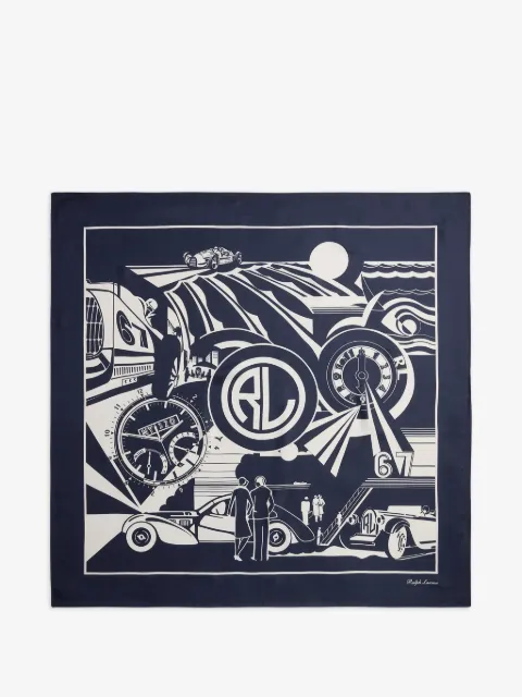 Ralph Lauren Purple Label graphic-print silk scarf