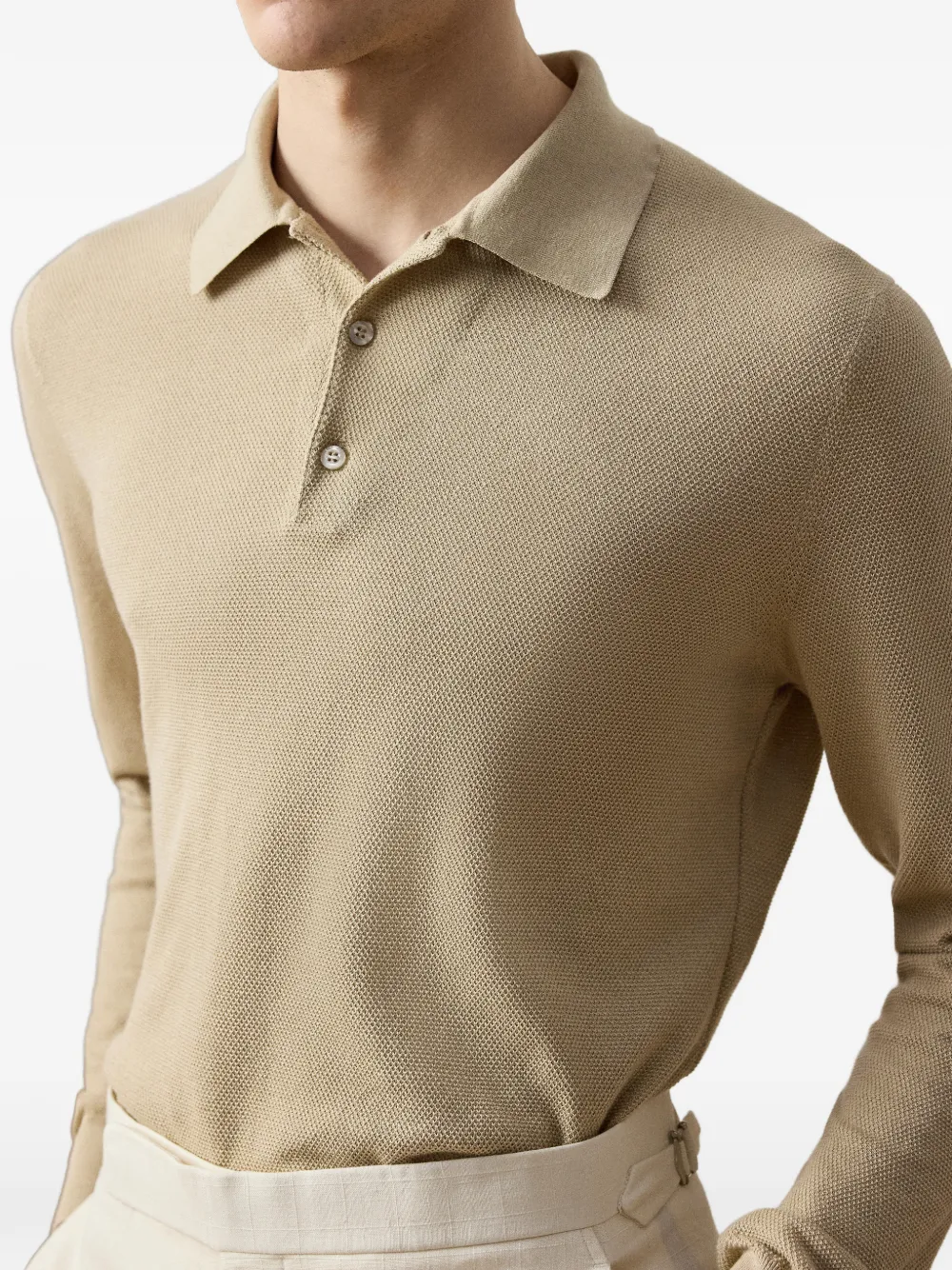 Ralph Lauren Purple Label Poloshirt met logo Beige