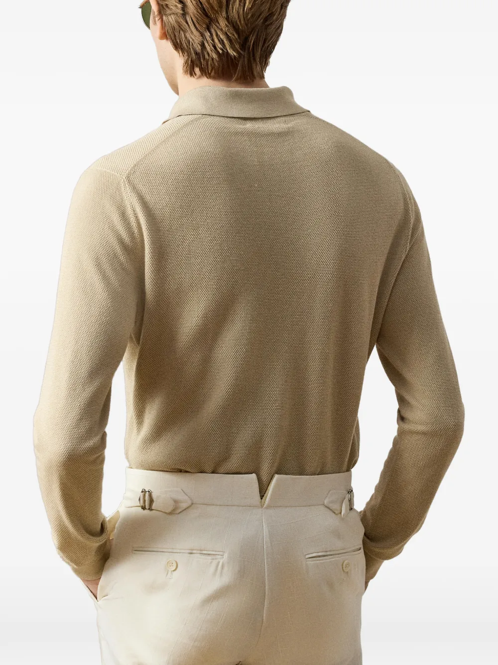 Ralph Lauren Purple Label Poloshirt met logo Beige