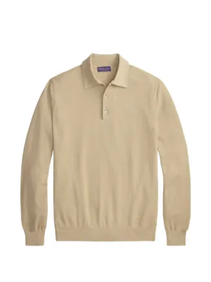 Ralph Lauren Purple Label Knitted Polo Shirt | Neutrals | FARFETCH