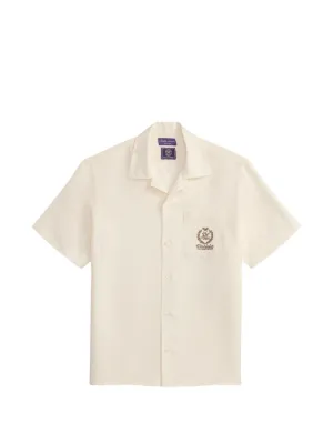 Ralph Lauren Purple Label Wimbledon Embroidered silk-blend Shirt