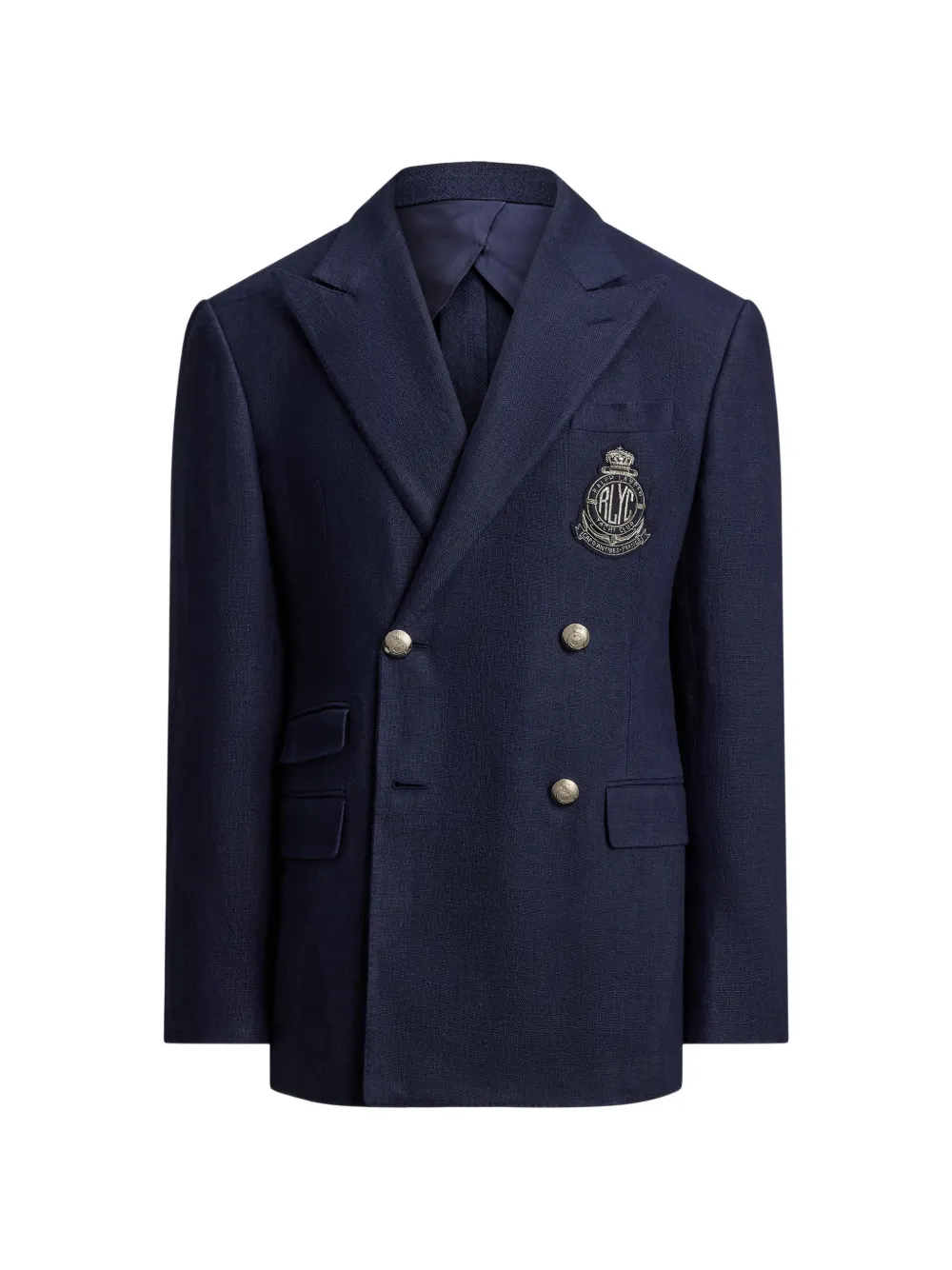 Ralph Lauren Purple Label Giacca doppiopetto con ricamo - Blu