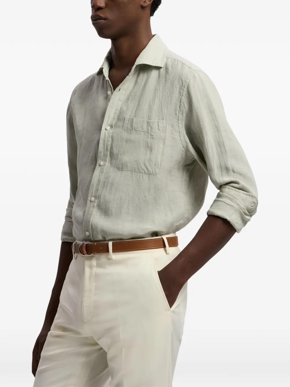 Ralph Lauren Purple Label T-shirt met lange mouwen Grijs