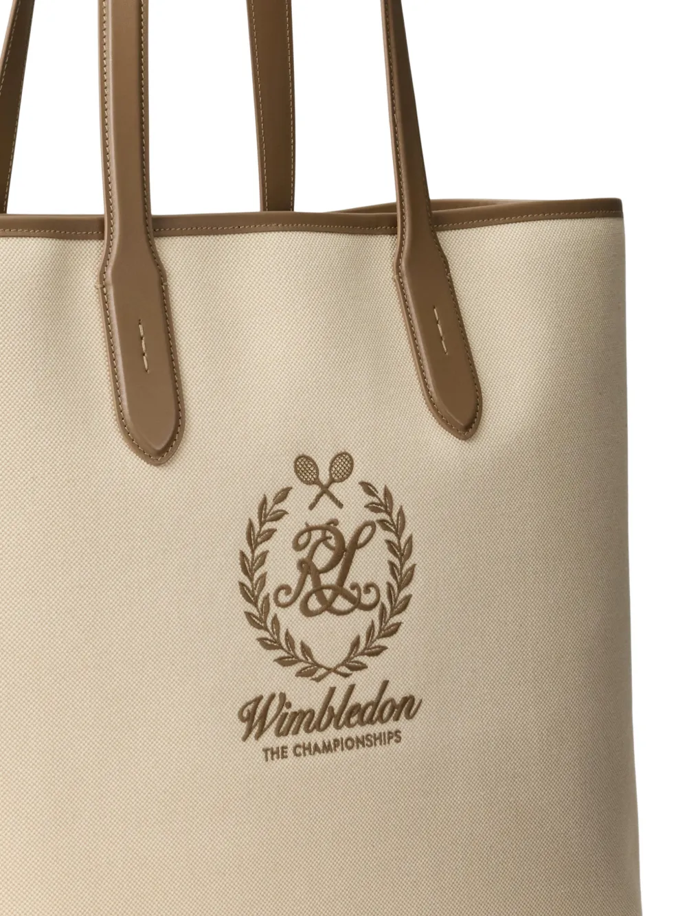 Ralph Lauren Purple Label Wimbledon shopper met geborduurd logo Beige