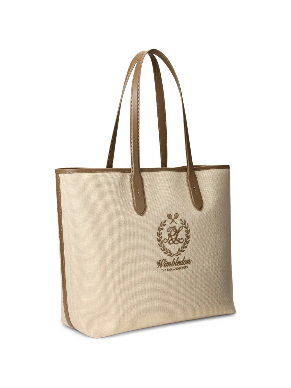 Ralph Lauren Purple Label Wimbledon shopper met geborduurd logo Beige