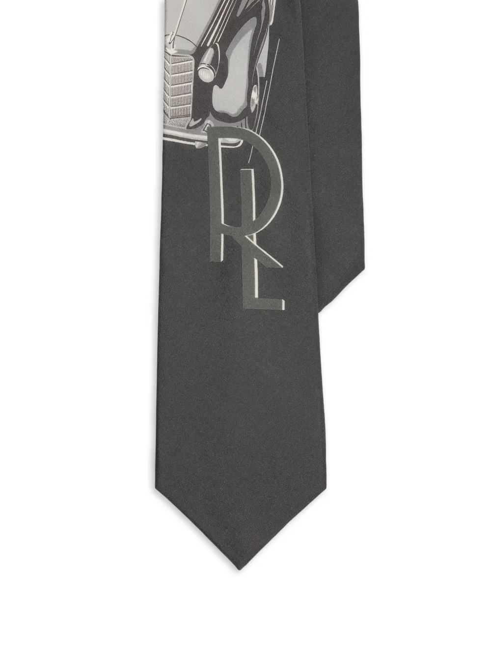 Ralph Lauren Purple Label automobile-print tie - Grigio