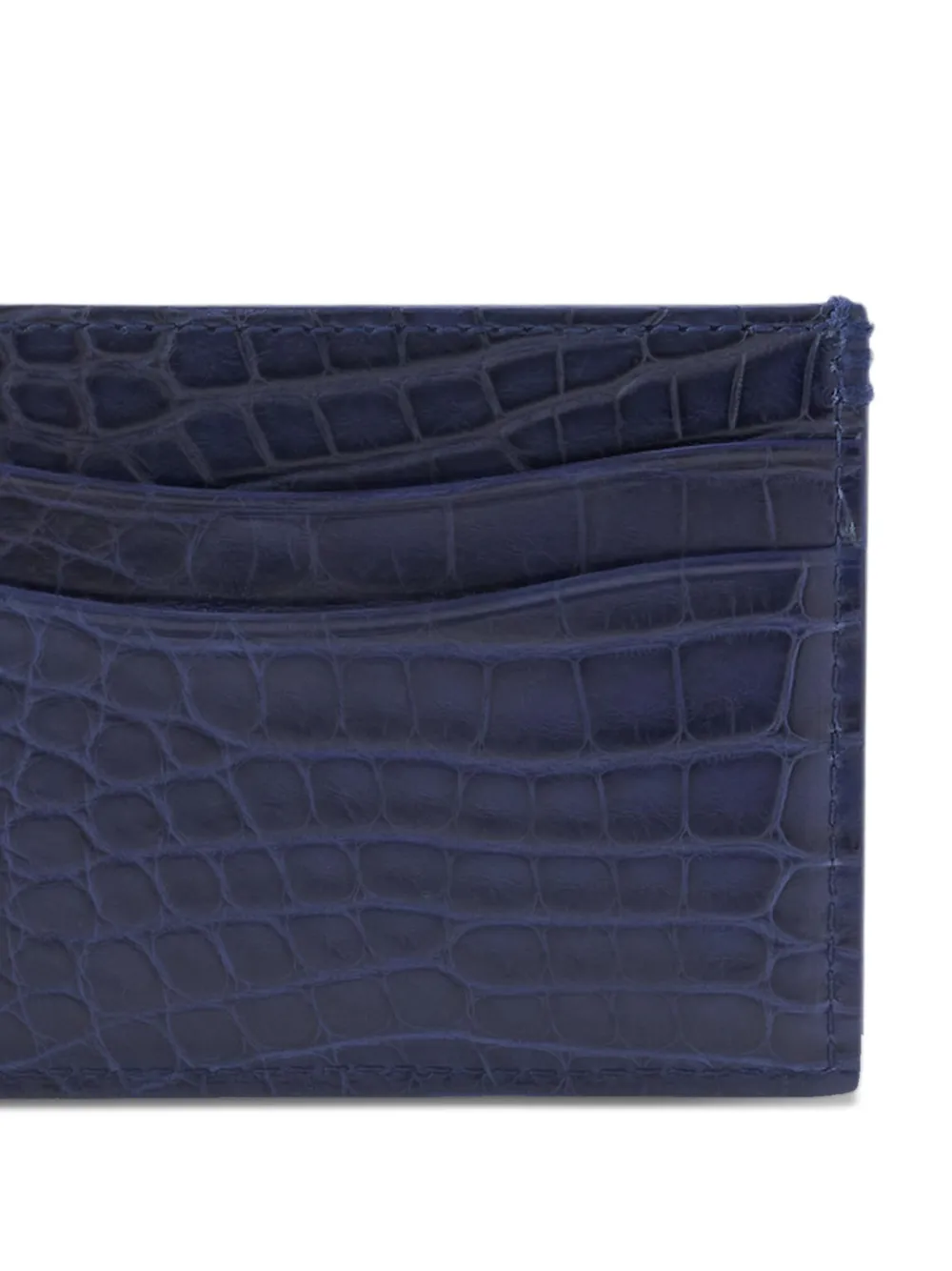 Ralph Lauren Purple Label Pasjeshouder met krokodillen-reliëf Blauw