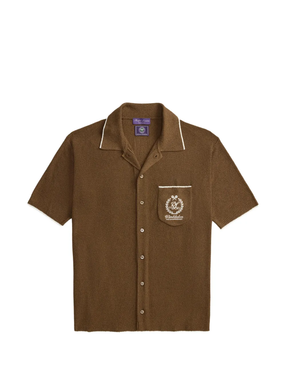 Ralph Lauren Purple Label Polo con ricamo - Marrone