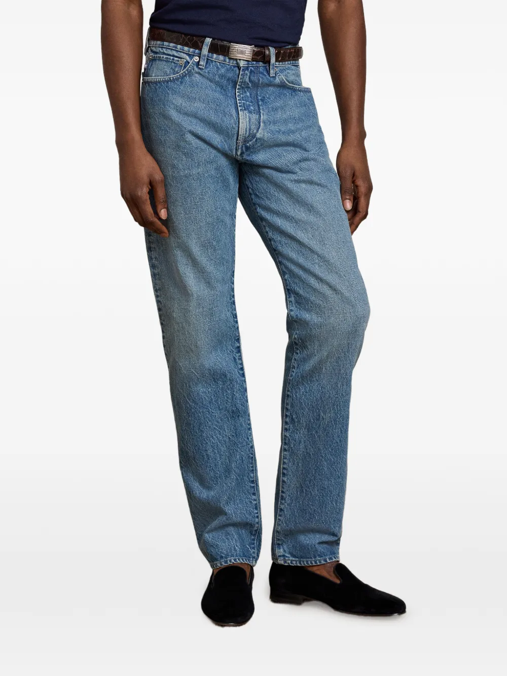 Ralph Lauren Purple Label Straight jeans met vijf zakken Blauw