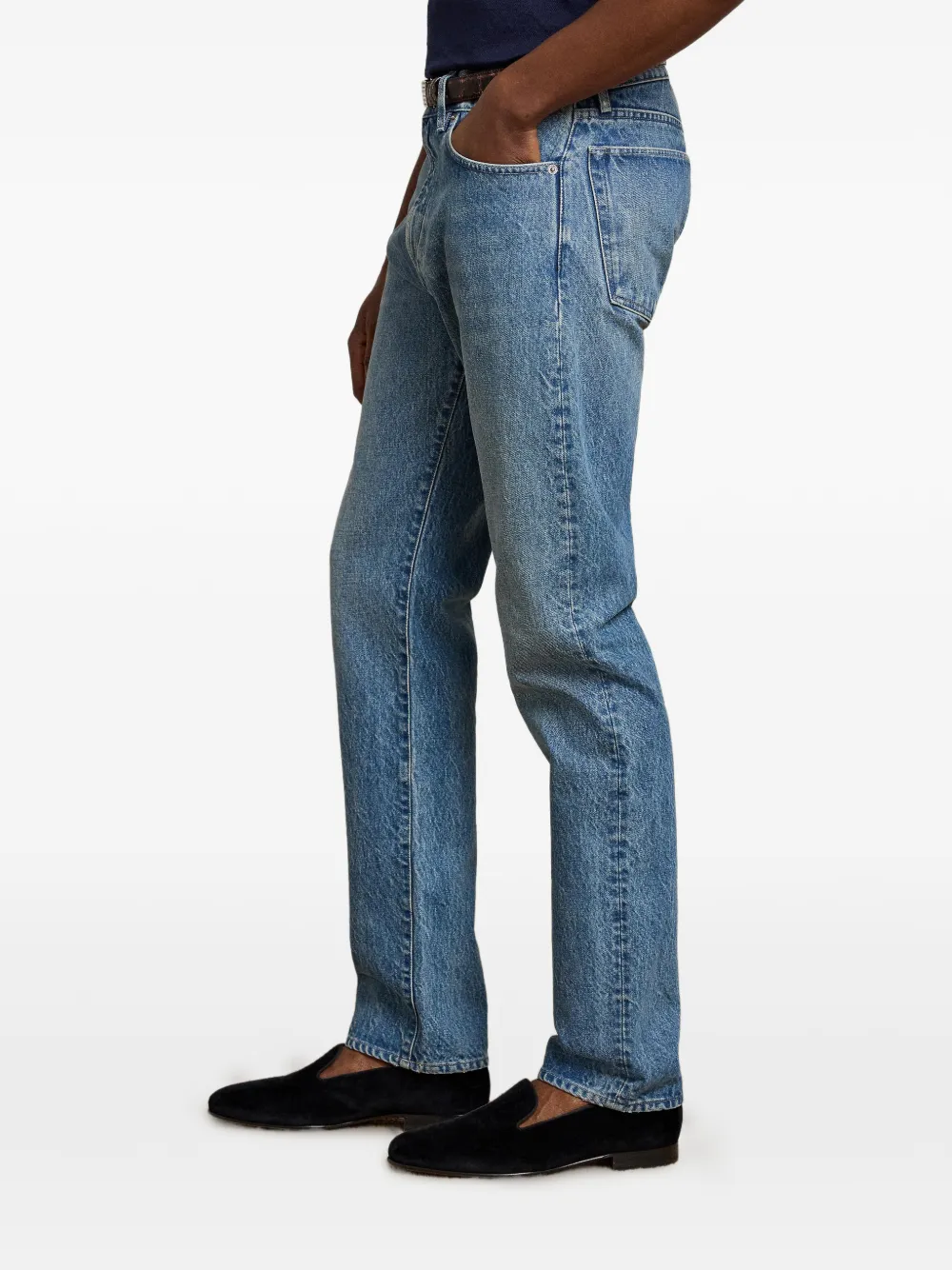 Ralph Lauren Purple Label Straight jeans met vijf zakken Blauw