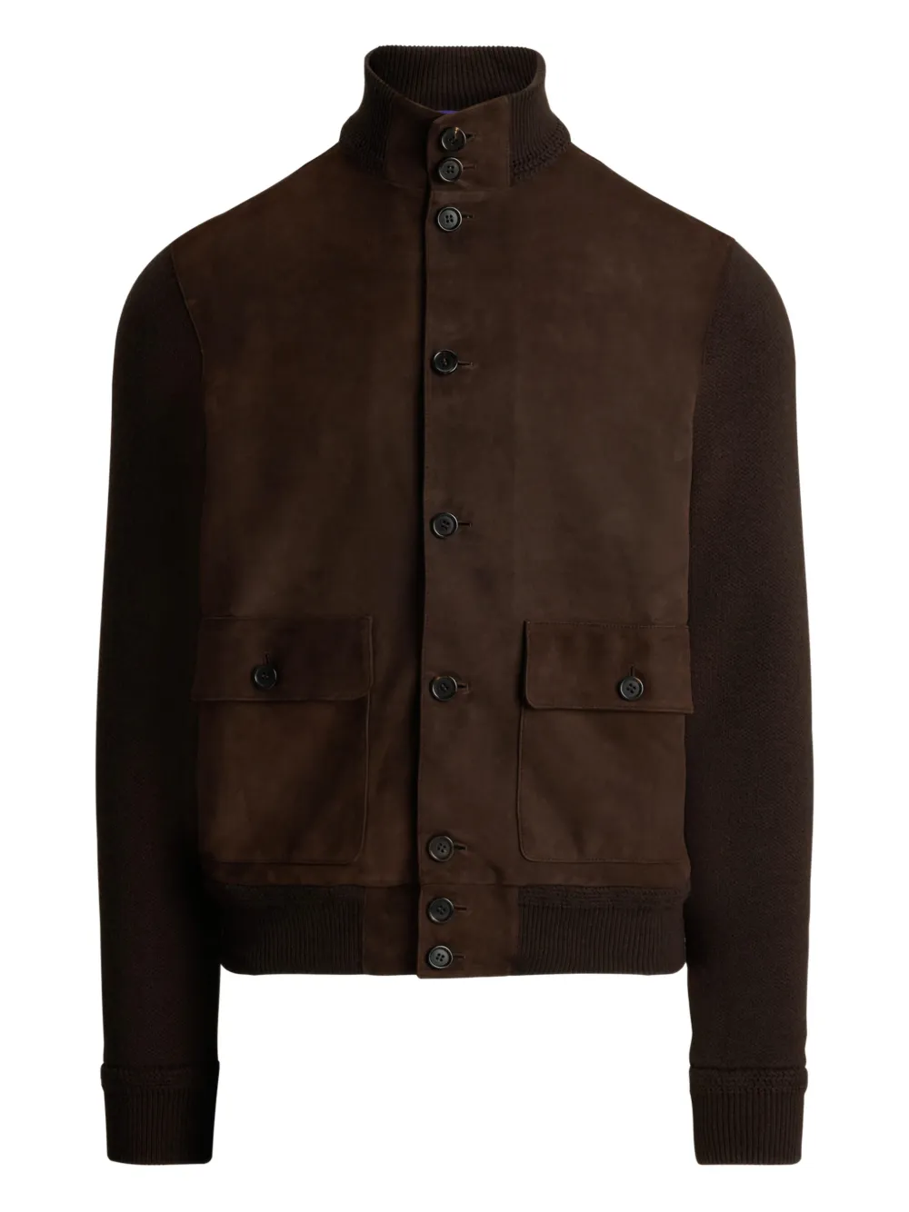 Ralph Lauren Purple Label Jacke mit Kontrasteinsätzen - Braun