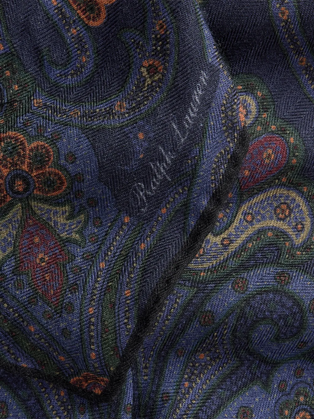 Ralph Lauren Purple Label Sjaal met paisley-print - Blauw