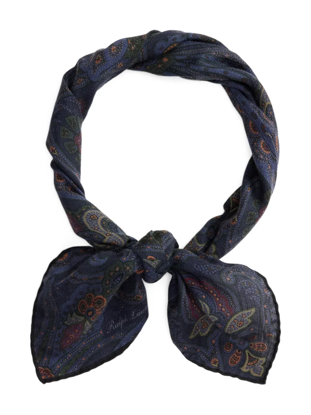 Ralph Lauren Purple Label Fazzoletto da taschino con stampa paisley - Blu