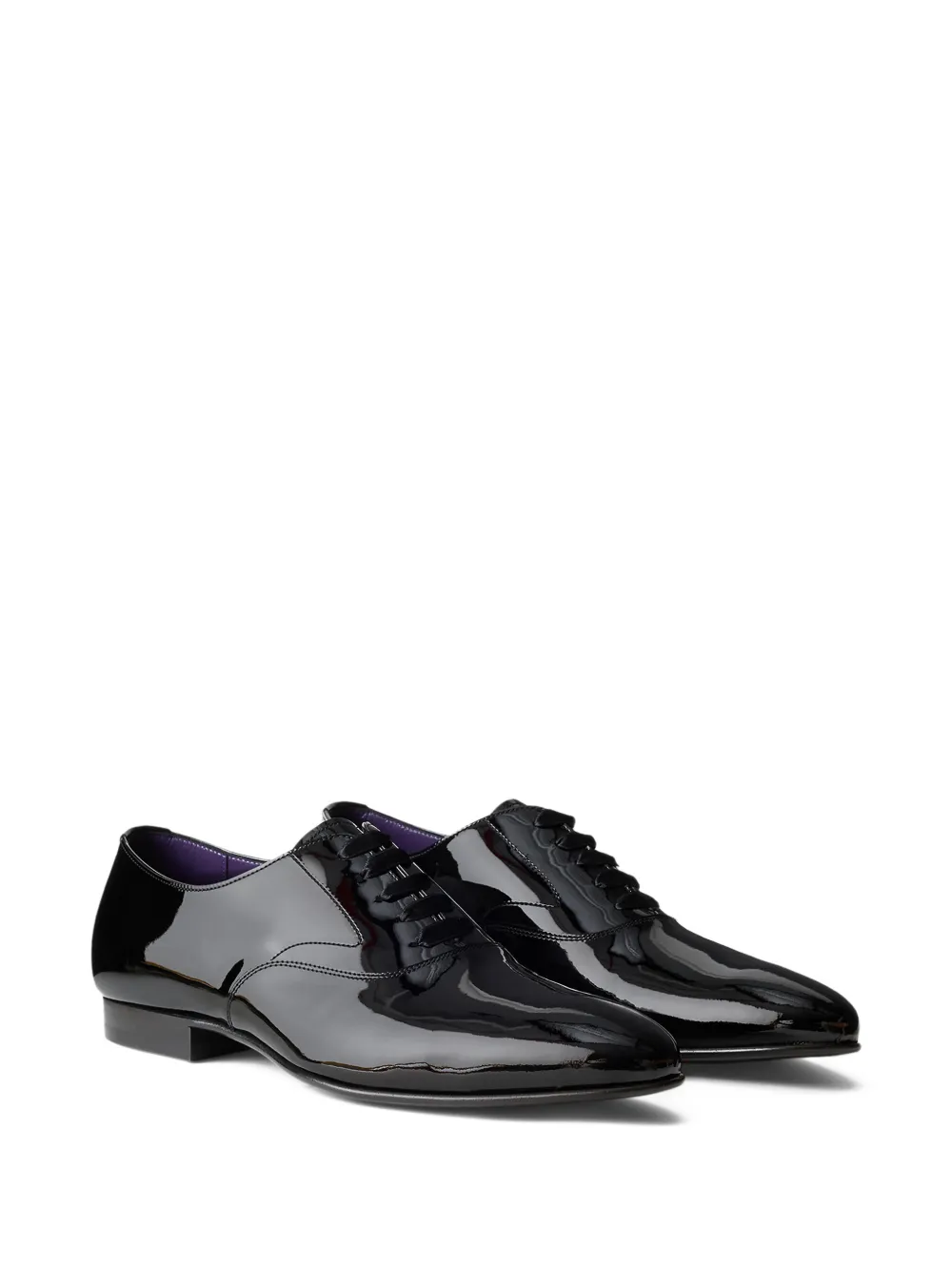 Ralph Lauren Purple Label Paget leren derby schoenen Zwart
