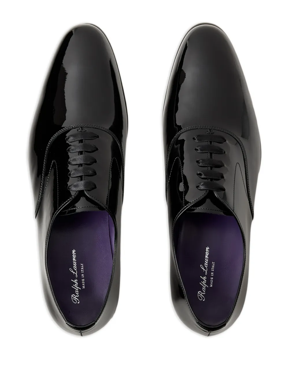 Ralph Lauren Purple Label Paget leren derby schoenen Zwart