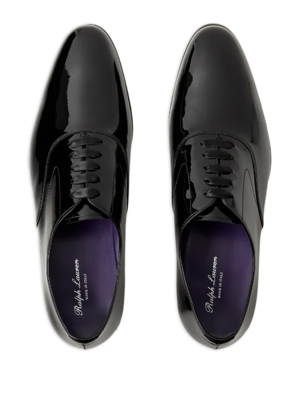 ralph lauren purple label dress shoes RALPH LAUREN PURPLE LABEL men's black wingtip brogue dress shoes UK 9.5 US  10.5