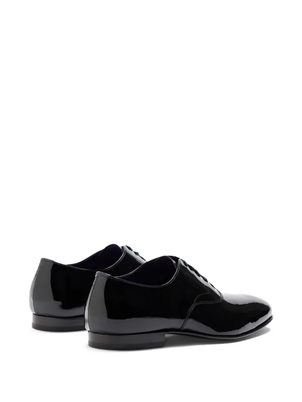 Ralph Lauren Purple Label Paget Leather Derby Shoes | Black | FARFETCH