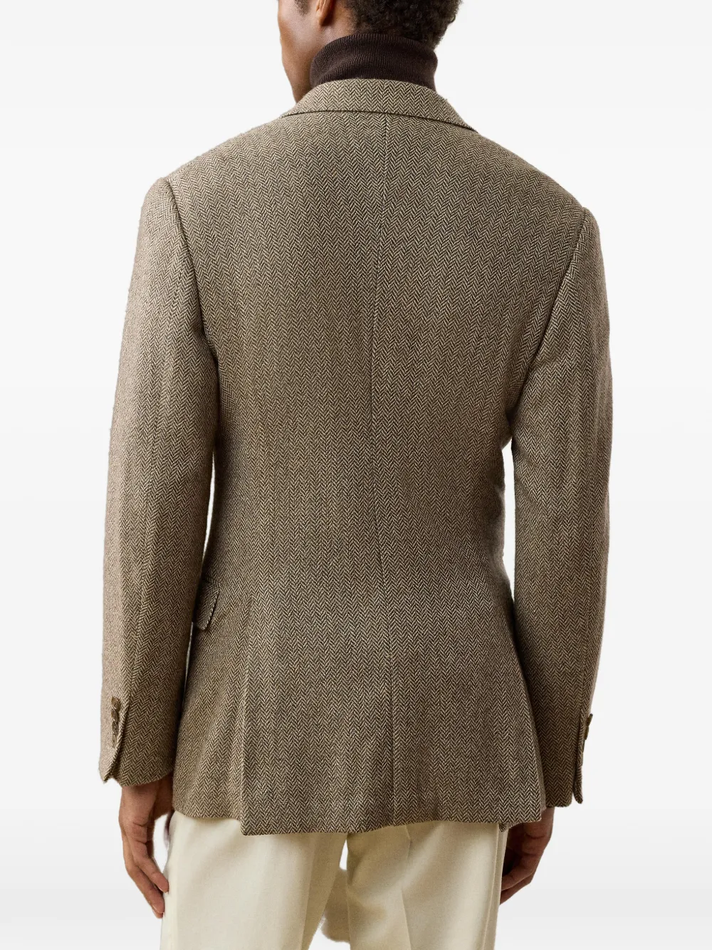 Kent Herringbone Double-Breasted Blazer