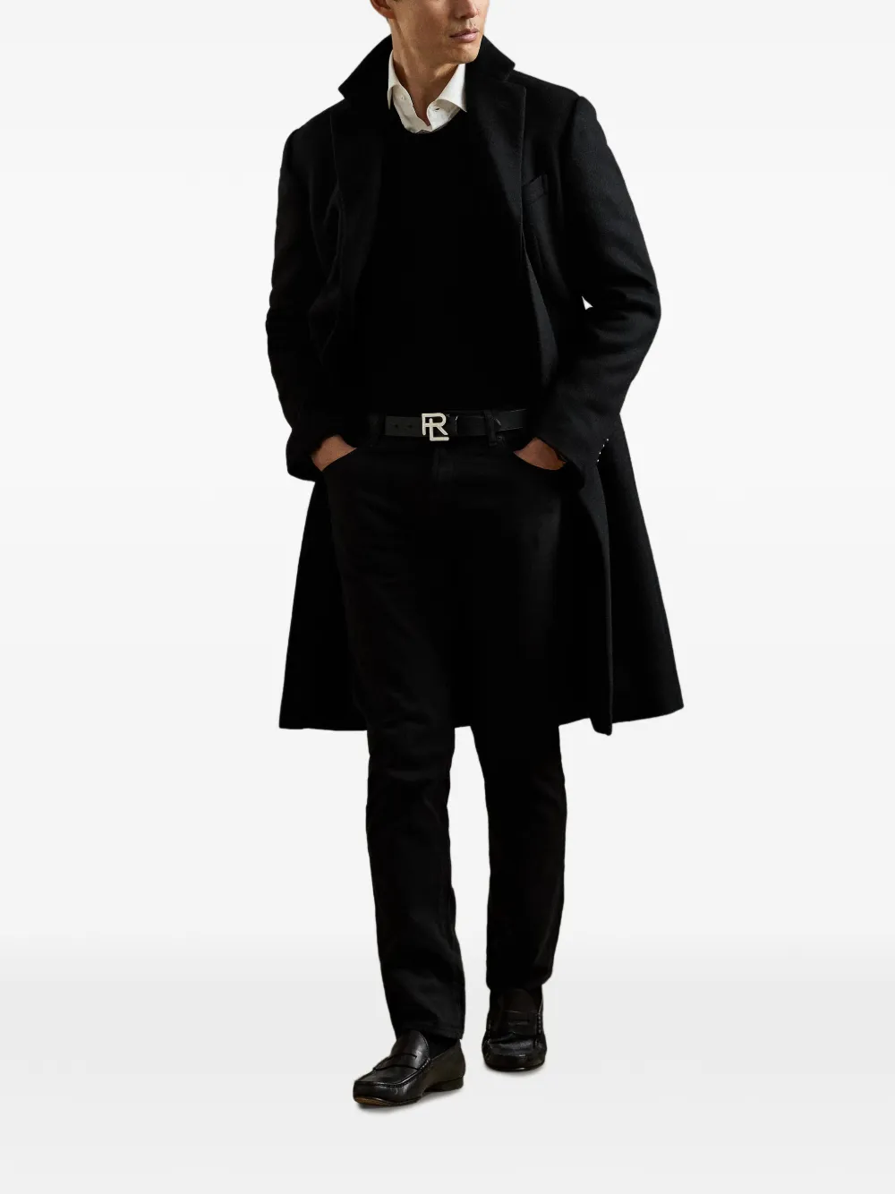 Ralph Lauren Purple Label Slim-fit broek met vijf zakken - Zwart