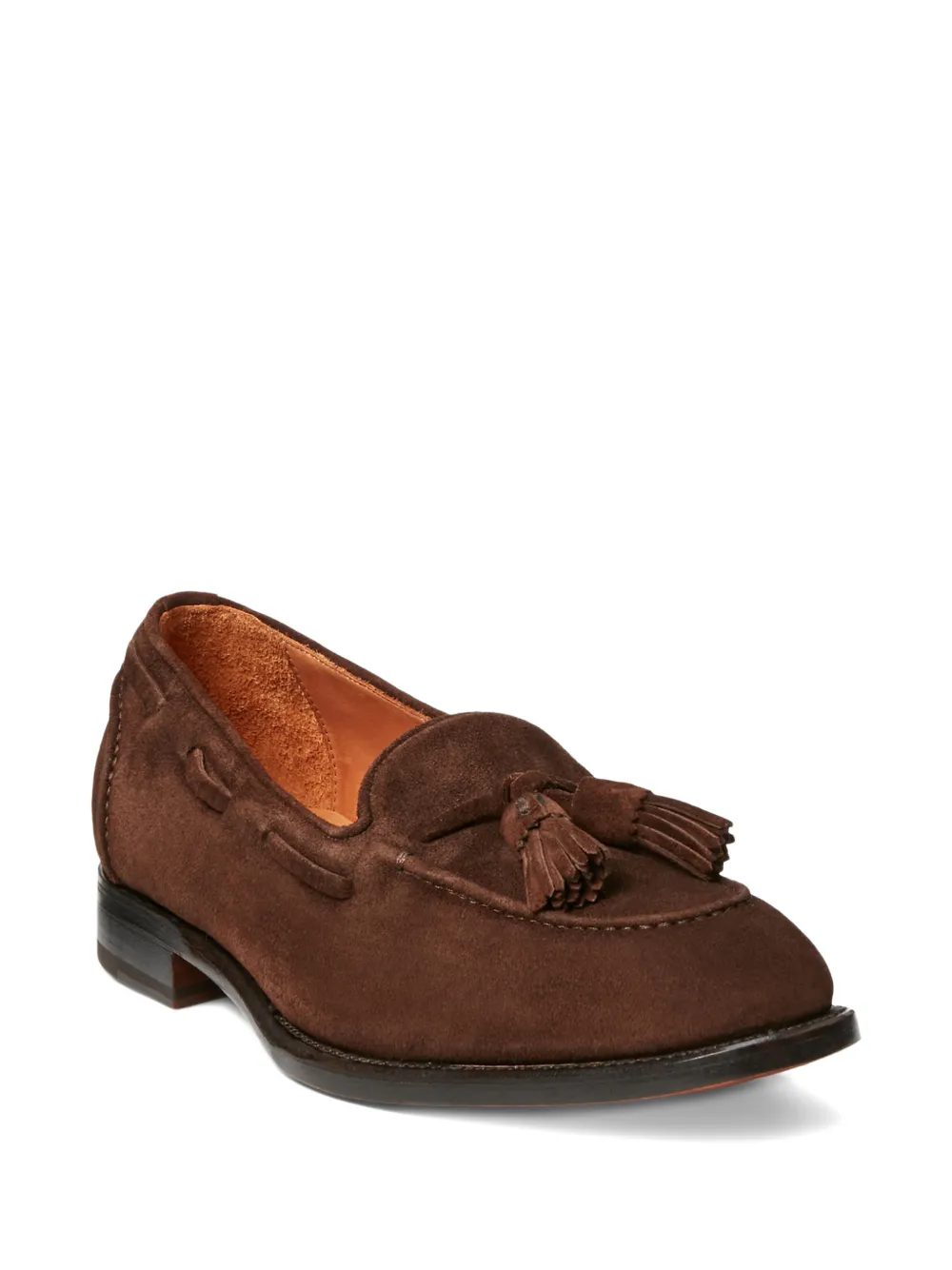 Ralph Lauren Purple Label Su&egrave;de loafers met kwastjes - Bruin