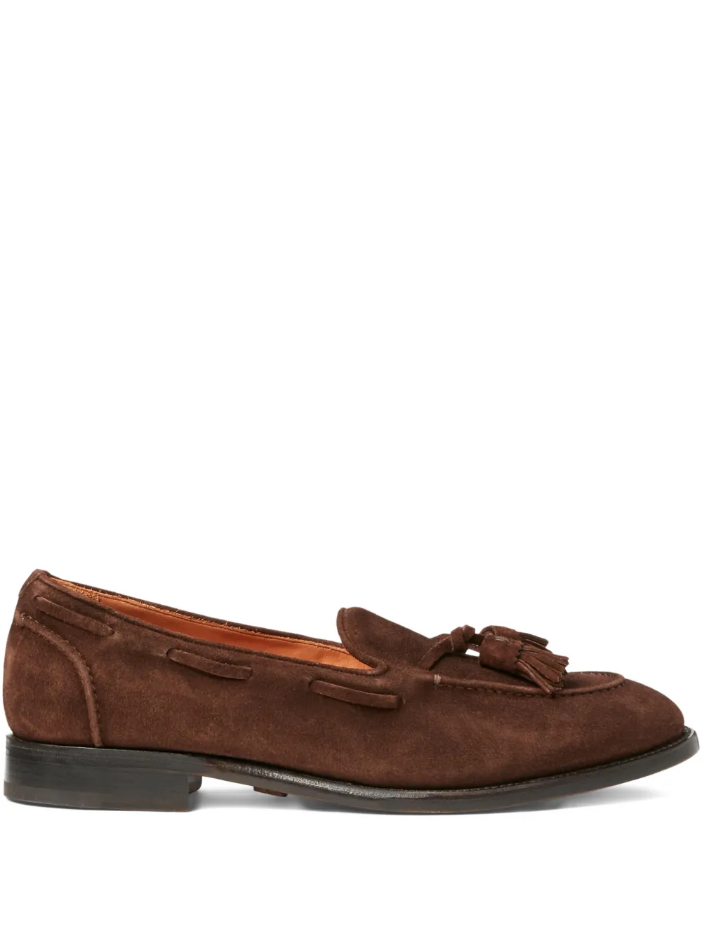 Ralph Lauren Purple Label tassel suede loafers - Brown