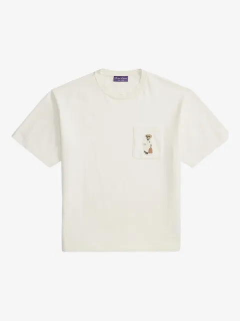 Ralph Lauren Purple Label playera con detalle de oso