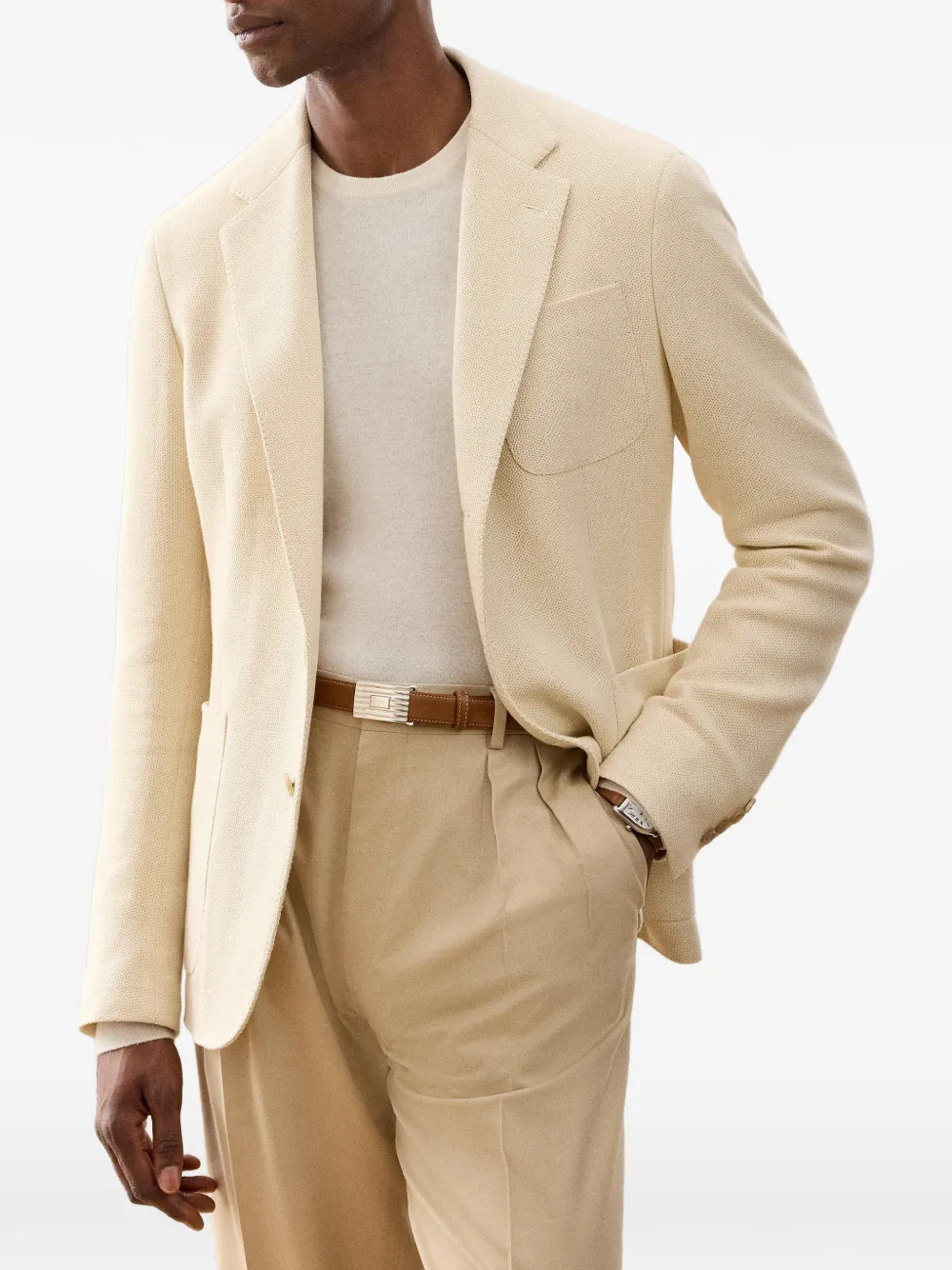 Ralph Lauren Purple Label Blazer met knopen Beige
