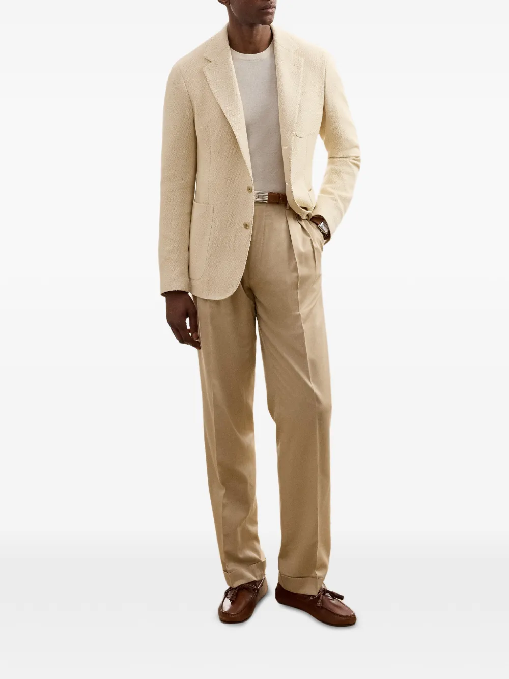 Ralph Lauren Purple Label Blazer met knopen Beige