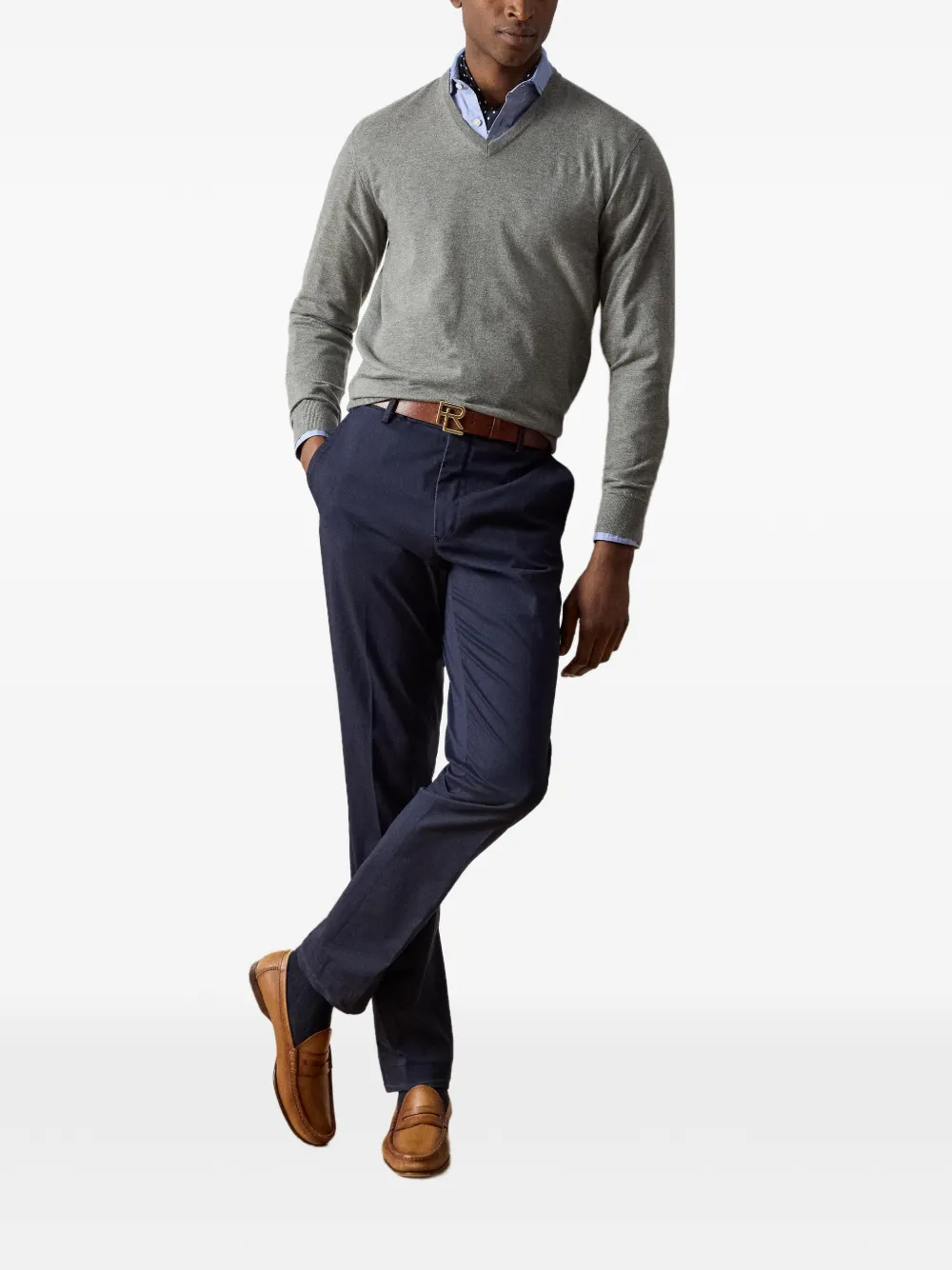 Ralph Lauren Purple Label Chino van stretchkatoen Blauw