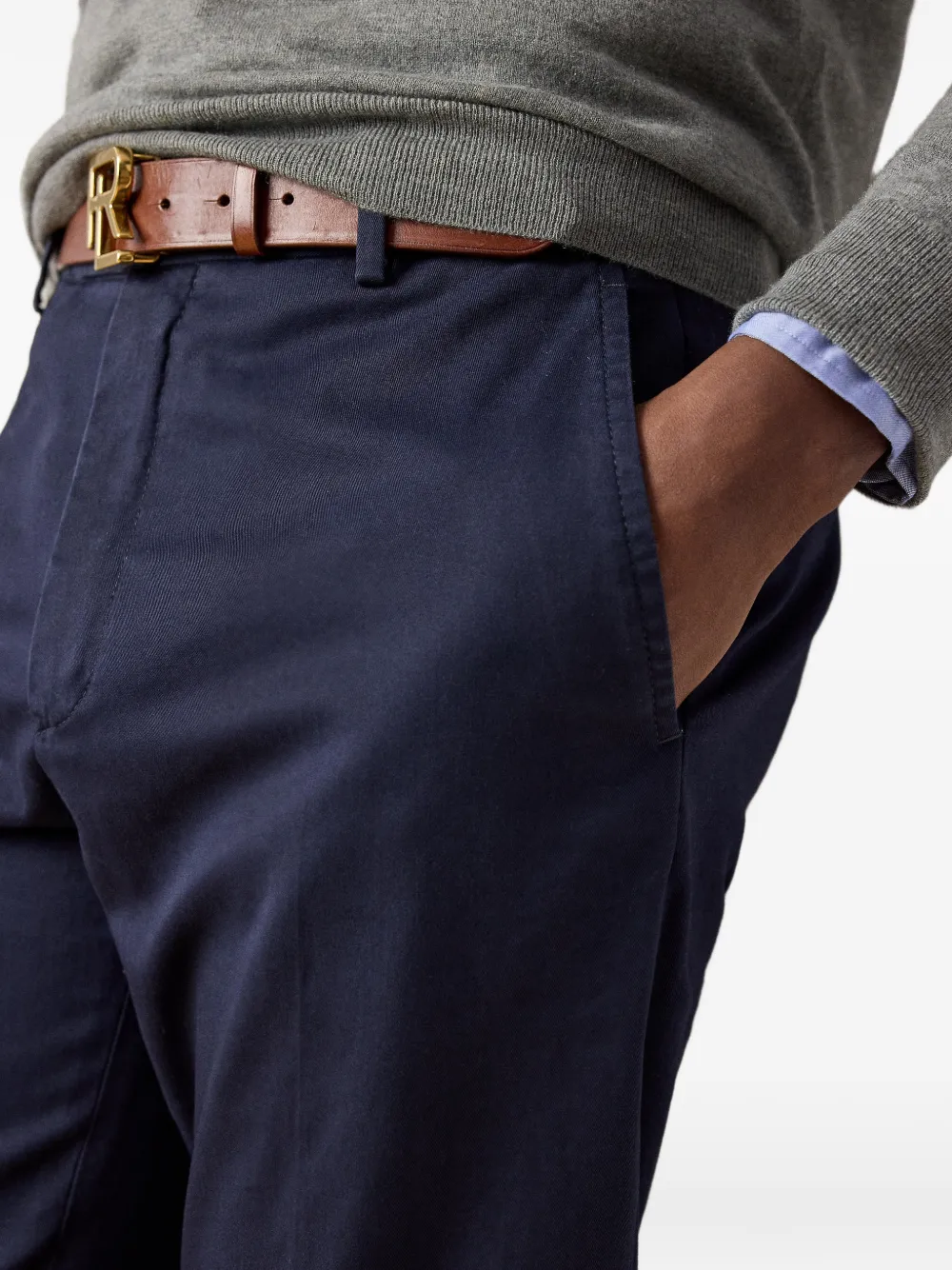 Ralph Lauren Purple Label Chino van stretchkatoen Blauw
