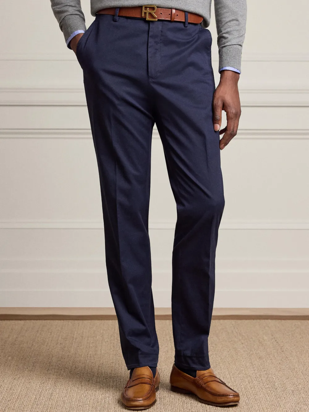 Ralph Lauren Purple Label Chino van stretchkatoen Blauw
