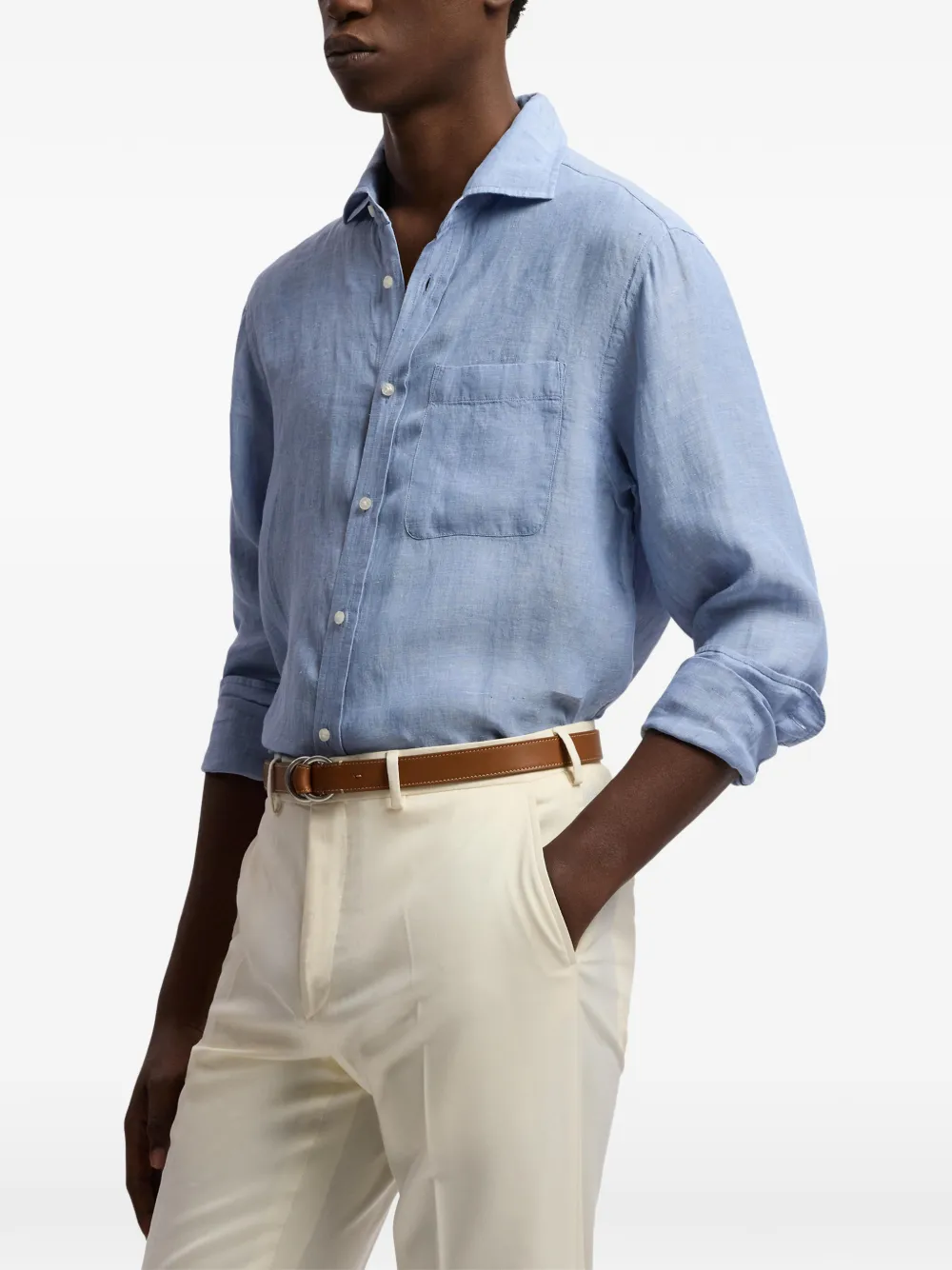 Ralph Lauren Purple Label T-shirt met lange mouwen Blauw